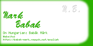 mark babak business card